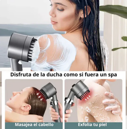 💧 Cabezal de Ducha Filtrado Premium – 3 Filtros + Manguera 1.5m GRATIS🎁