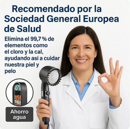 💧 Cabezal de Ducha Filtrado Premium – 3 Filtros + Manguera 1.5m GRATIS🎁